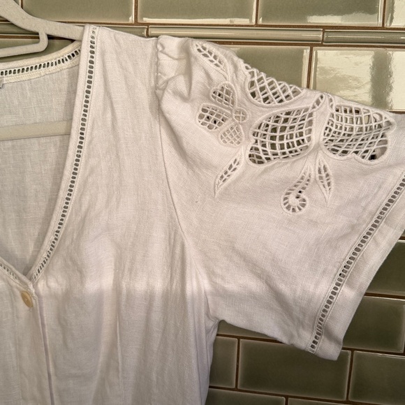 Madewell Cassie White Linen Dress - Picture 15 of 15